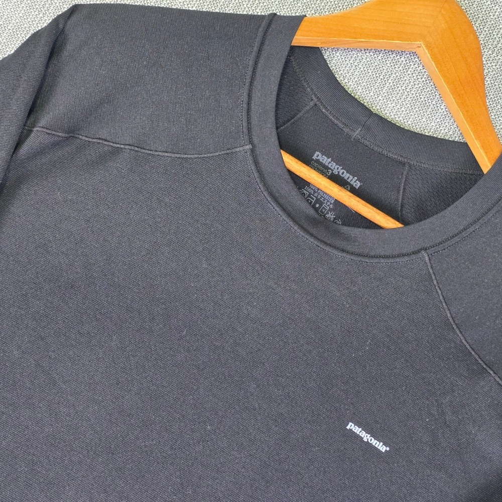 Patagonia Capilene 3 Midweight Mens XXL Black Crew Neck Baselayer Shirt Polartec